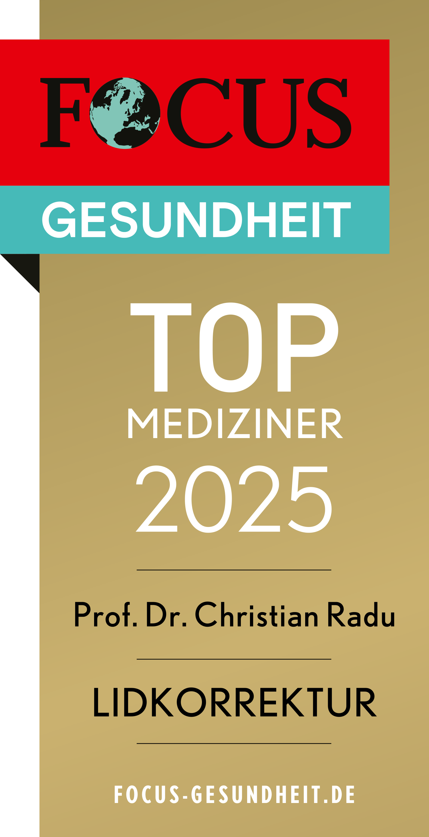Prof. Dr. Radu Lidkorrektur Focus Siegel 2025